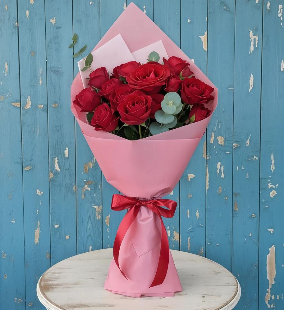 Букет цветов из: Розы в Восходе