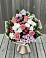 Букет цветов из: Альстромерии, Гвоздики, Розы и Хризантемы в Восходе