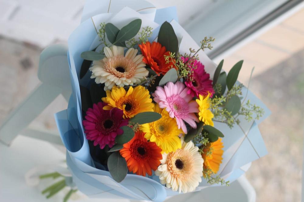 Букет цветов из: Герберы в Восходе