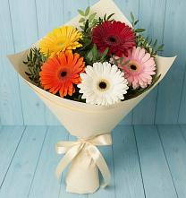 Букет цветов из:  Герберы в Восходе
