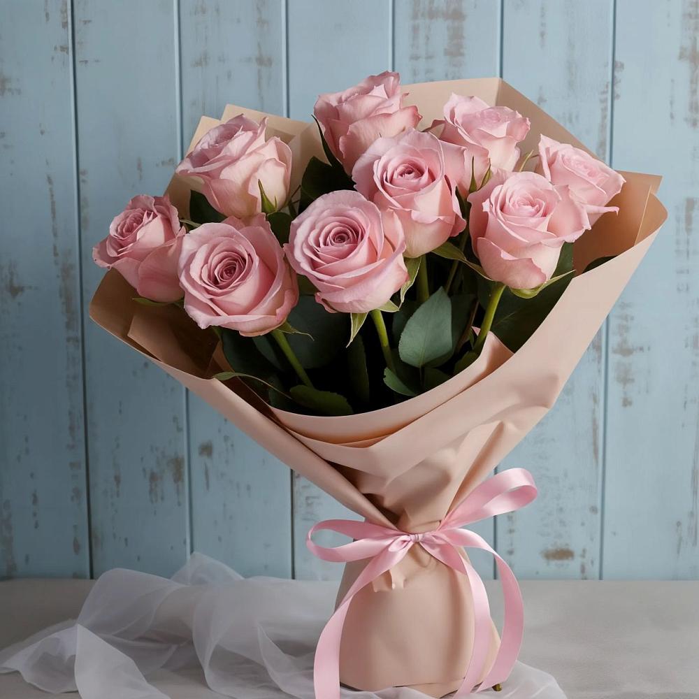 Букет цветов из: Розы в Восходе