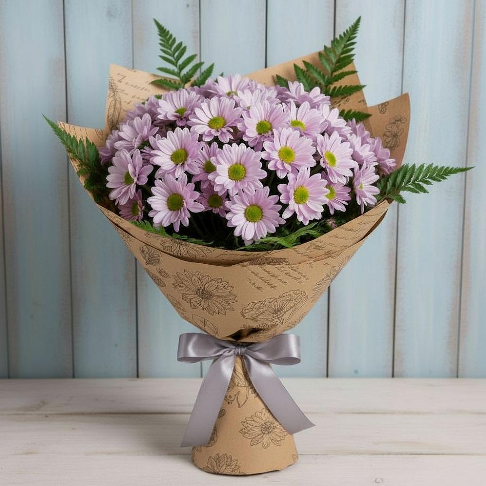 Букет цветов из: Хризантемы в Восходе