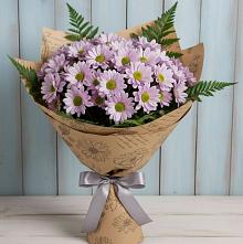 Букет цветов из:  Хризантемы в Восходе