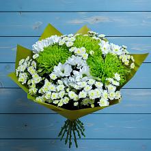 Букет цветов из:  Хризантемы в Восходе