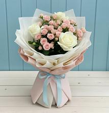 Букет цветов из:  Розы в Восходе