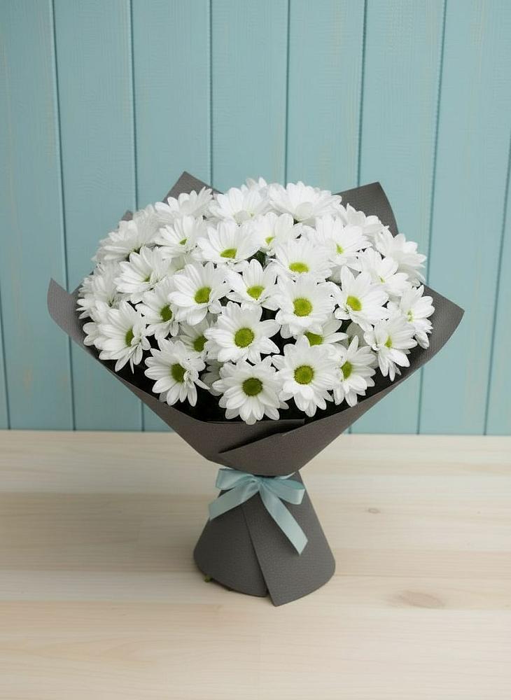 Букет цветов из: Хризантемы в Восходе