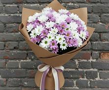 Букет цветов из:  Хризантемы в Восходе