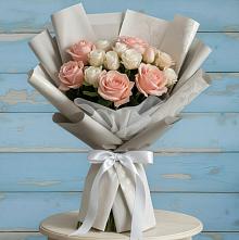 Букет цветов из:  Розы в Восходе