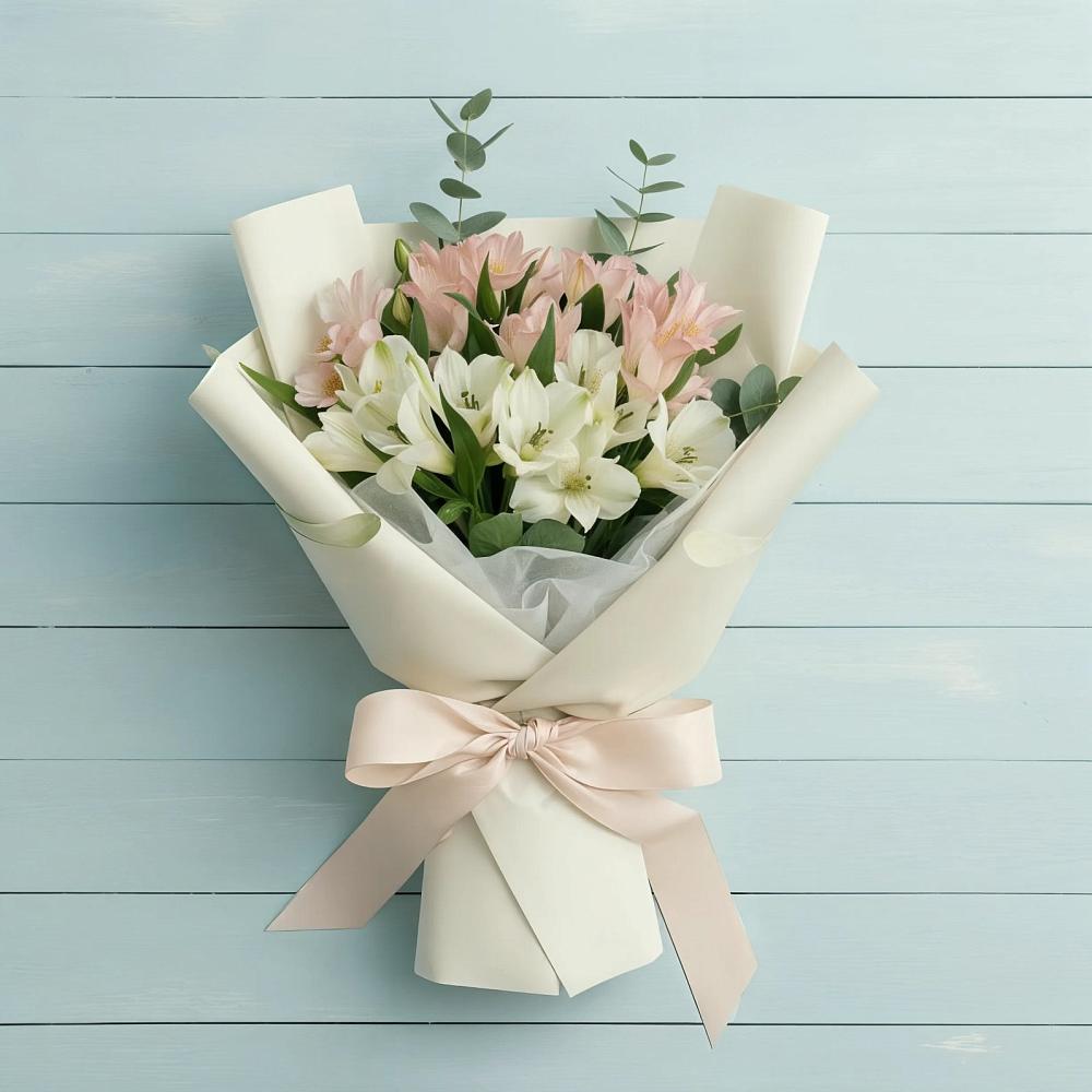 Букет цветов из: Альстромерии в Восходе