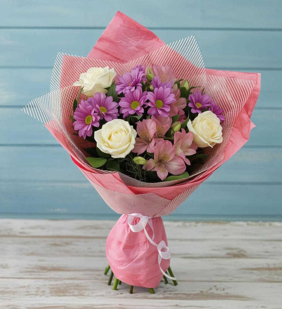 Букет цветов из: Герберы в Восходе